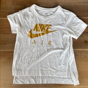 Nike Air White Tee with Gold Logo